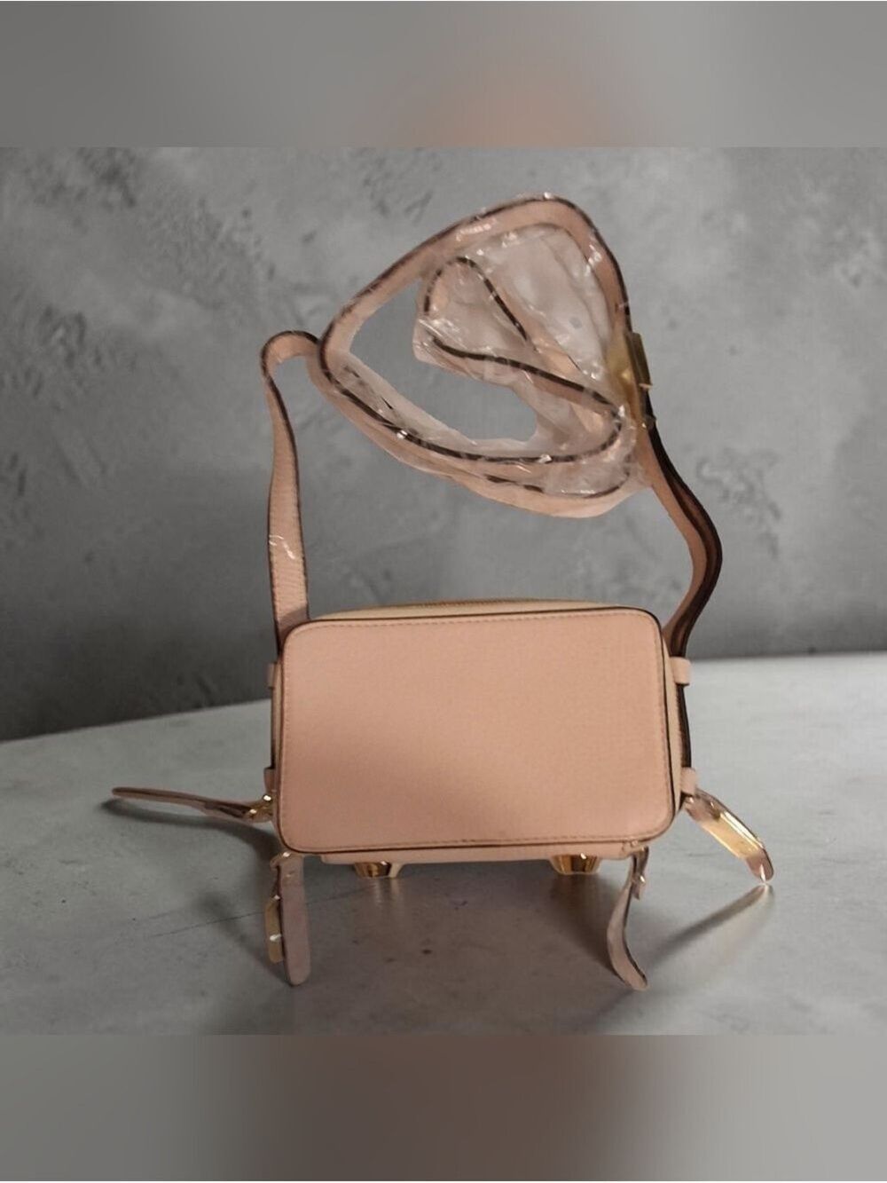 G.i.L.i. Blush pink Leather Crossbody wallet Organizer NWOT
